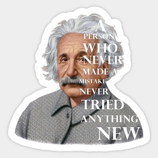 Albert Einstein Sticker by JuanDeMarcos